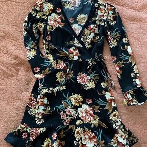 Xhilaration Satin Wrap Dress